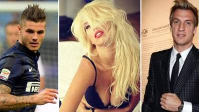 Una novela qu ha dado mucho de qué hablar. Wanda Nara (centro) fue esposa de Maxi López (derecha) y tras termina con él se casó con Mauricio Icardi (izquierda), ambos delanteros.