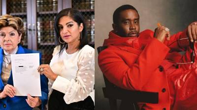 La abogada <b>Gloria Allred, junto con </b>Thalia Graves, supuesta víctima de P. Diddy.