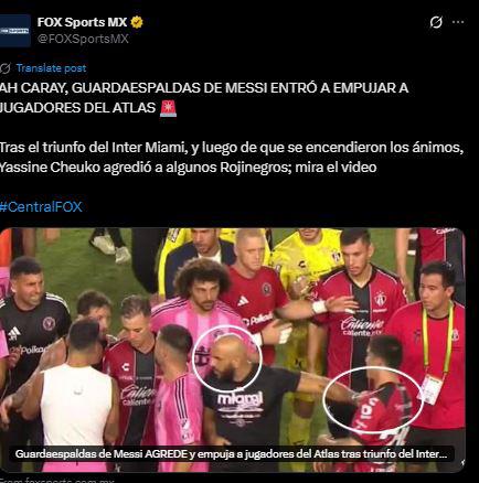 Guardaespaldas de Messi provocó enfado: lo que hizo indignó a México