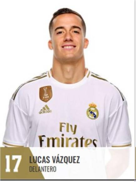 Lucas Vázquez - El delantero español se mantiene con el dorsal 17 en el Real Madrid.