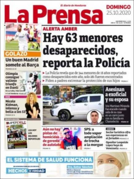 Diario La Prensa - 'Un buen Madrid somete al Barça'.
