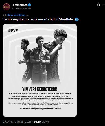 Luto: Encuentran muerto a futbolista tras devastador terremoto en Venezuela