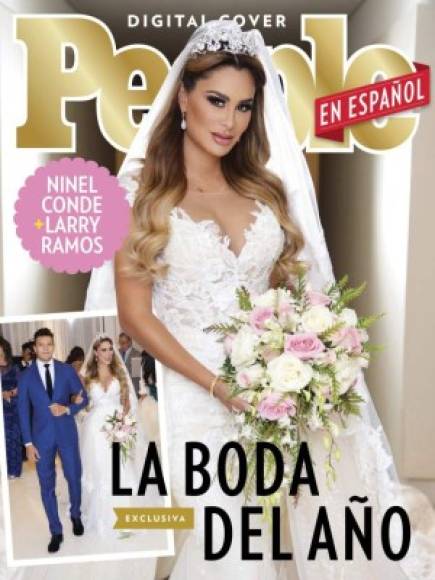 Así de hermosa y radiante luce Ninel Conde con su ajuar de novia en la portada de “People en Español”. “La boda del año” fue el título que eligió el medio para describir el romántico evento.
