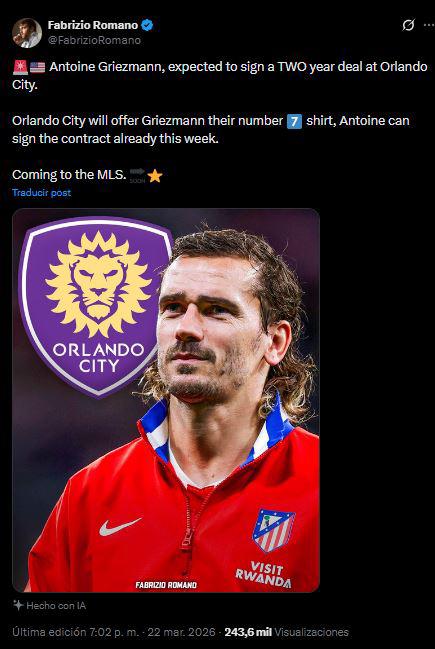 Griezmann dejará al Atlético: ya tiene nuevo club en MLS y confirman su contrato