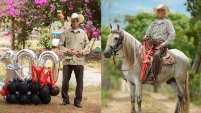 Llegar a los 100 años de edad es una gran bendición, y eso lo sabe muy bien el hondureño Marcial Almendares, quien se ha vuelto viral en redes sociales. Fotos: Cortesía IGotay Fotografia Facebook e Instagram.