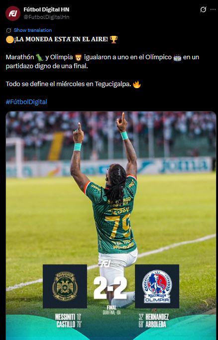 Revuelo tras final de ida Marathón vs Olimpia y señalan polémica acción