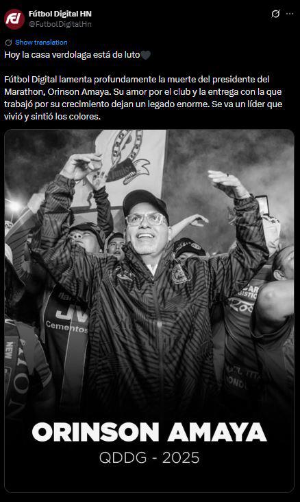 Consternación en Honduras por muerte de Orinson Amaya y hacen petición