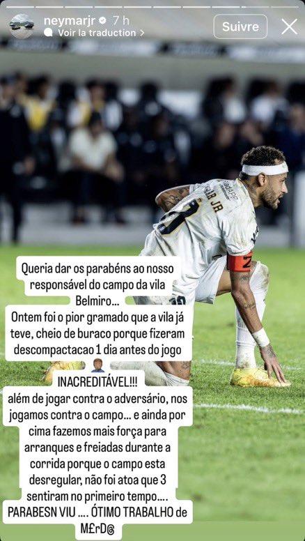 Neymar estalla tras sufrir otra lesión y lanza fuerte ataque: Un trabajo de mierd*