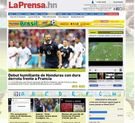 Brasil 2014, cobertura total de Diario La Prensa