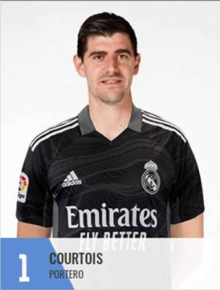 Thibaut Courtois - El portero belga con el número 1 en el Real Madrid.