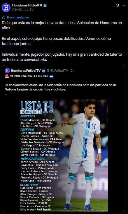 Revuelo: Prensa reacciona tras nueva convocatoria de Molina con Selección Honduras