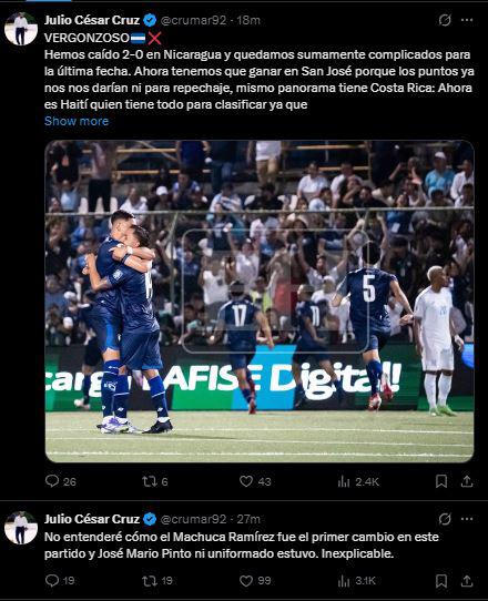 Señalan al culpable tras caída de Honduras vs Nicaragua y famosos reaccionan