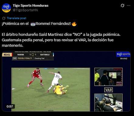 Indignación contra Said Martínez tras polémica en el Panamá vs Guatemala