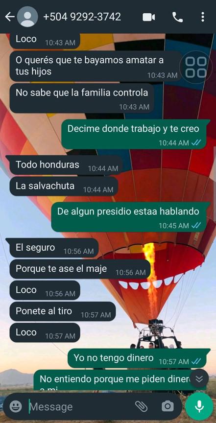 Parte de los mensajes que enviaron.