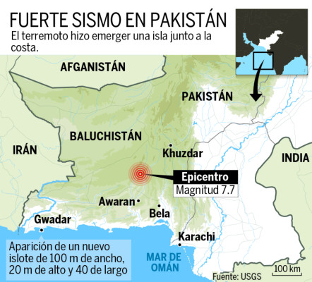Suben a 328 los muertos por sismo en Pakistán