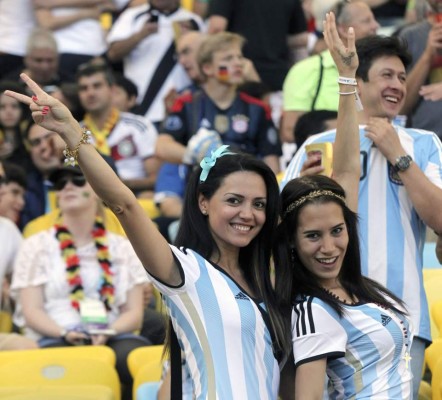 Duelo de bellezas entre Argentina y Alemania