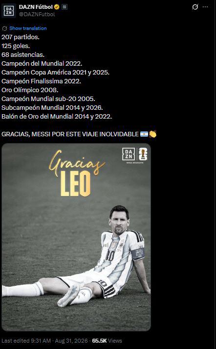 Revuelo tras retiro de Messi de la Selección: Infantino reacciona y deja mensaje