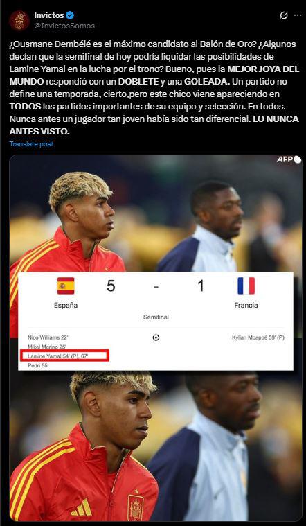 Señalan al ganador del Balón de Oro 2025: furor tras el España vs Francia