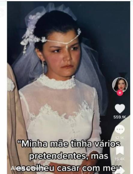 Así era la mamá de Alexis Oliveira cuando se casó.