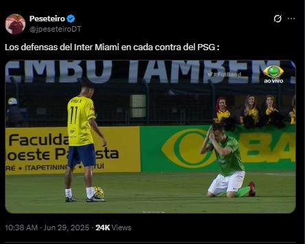 Messi es víctima de burlas: los crueles memes tras goleada del PSG al Inter Miami