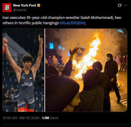 ¡Terrible! Irán ejecuta a deportista y revelan fuerte motivo; hacen petición