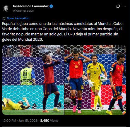 Indignación por España tras su debut en el Mundial y esto dicen de Cabo Verde