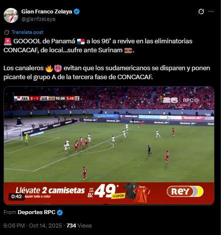 Chepe Bomba, resignado y sorprende tras el Panamá vs Surinam: Es una pesadilla