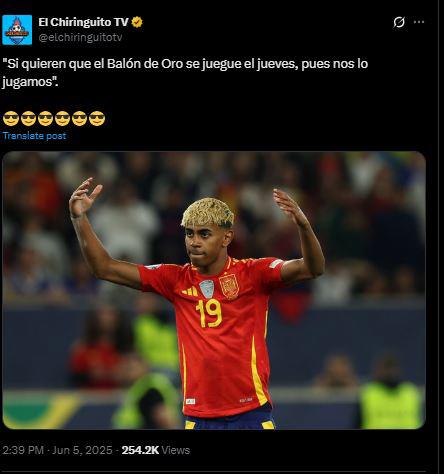 Señalan al ganador del Balón de Oro 2025: furor tras el España vs Francia