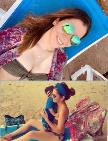 Melissa Valeriano es otra famosa que disfruta de estas vacaciones en familia, la presentadora de Televicentro compartió que está disfrutando del sol y el mar junto a su pequeño Fernando.
