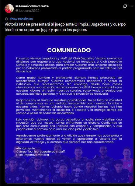 Enfado e indignación por lo que pasó en el Olimpia-Victoria: vergüenza