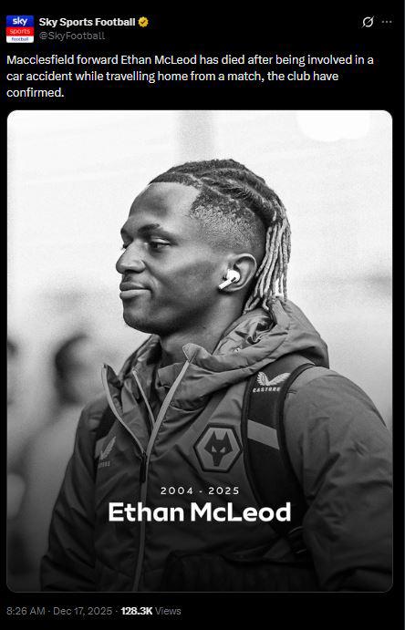 Conmoción: Futbolista regresaba de un partido y falleció en terrible accidente