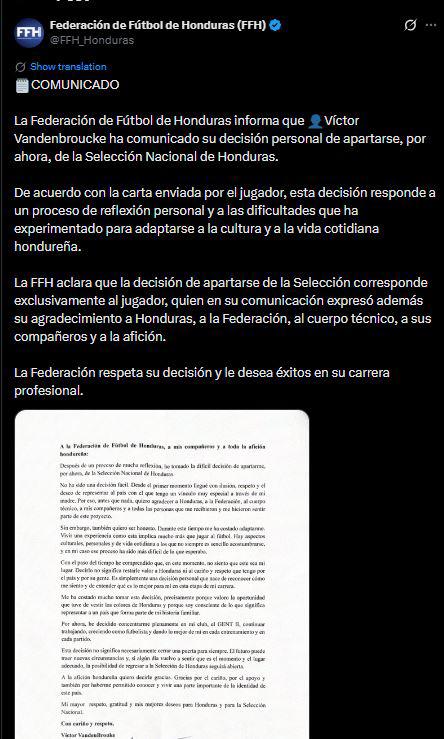 Revuelo tras renuncia de Vandenbroucke a la Selección y exfutbolista deja duro dardo