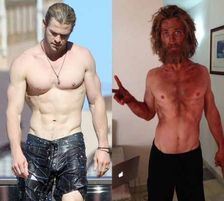 Chris Hemsworth perdió los músculos