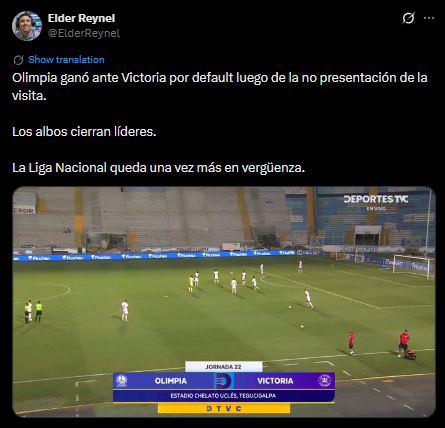 Enfado e indignación por lo que pasó en el Olimpia-Victoria: vergüenza