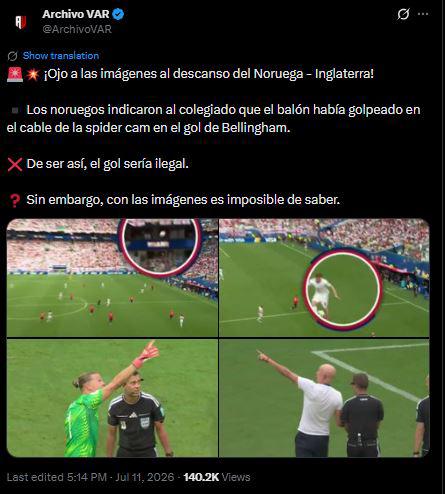El escándalo en gol de Bellingham, quejas de Noruega, el villano y festejo de Inglaterra