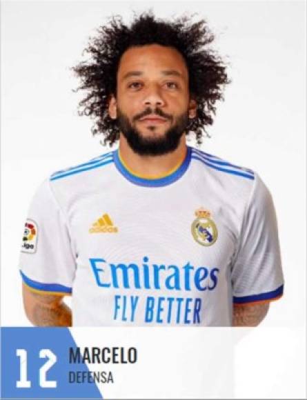 Marcelo - El defensa brasileño con el número 12 en el Real Madrid.