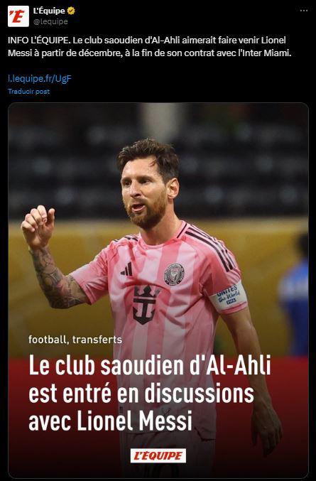 Messi recibe inesperada oferta para jugar contra Cristiano: ha iniciado conversaciones