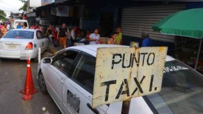 Punto de taxi en Honduras. Foto referencial.