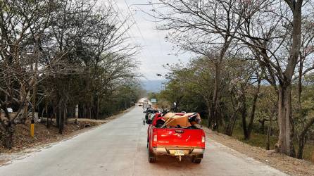 Un retén en la carretera que conecta Siguatepeque con La Esperanza a la altura de Jesús de Otoro.
