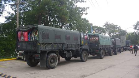 Camiones de las Fuerzas Armadas de Honduras.