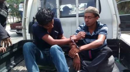 David Mejía y Óscar Adonay Díaz fueron capturados la tarde del miercoles.