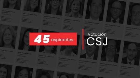 Lista de 45 aspirantes a la CSJ.