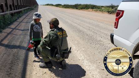 Agentes de la Patrulla Fronteriza de EEUU encontraron al menor cerca del muro en la frontera con México.