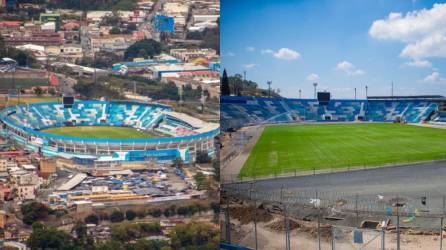 El Estadio Nacional ya cuenta con la instalación completa de su engramillado sintético y así luce actualmente.