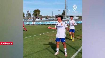 Video: Hondureño se estrena como goleador en España