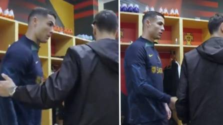 ¿Problemas en Portugal? El incómodo saludo entre Bruno y Cristiano Ronaldo en los vestuarios