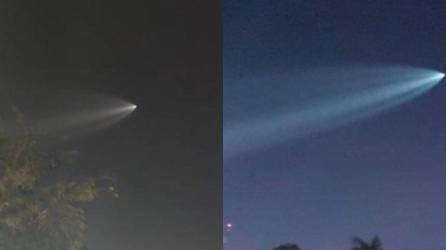 Las redes sociales se han inundado con fotografías de un extraño fenómeno en el cielo.