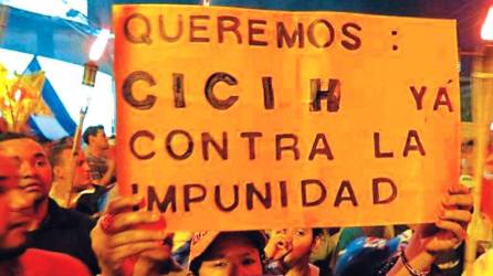 Protesta en Honduras exigiendo la llegada de la Cicih | Imagen de referencia
