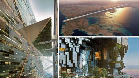 La futurista megalópolis NEOM en Arabia Saudita se extenderá sobre 170 km y albergará dos rascacielos cubiertos de espejos, según los nuevos planos revelados por el príncipe heredero Mohamed Bin Salmán, que no disipó las dudas sobre la viabilidad económica y medioambiental del proyecto.