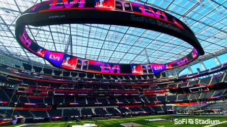 El SoFi Stadium es el espectacular recinto deportivo en donde se disputará este domingo 13 de febrero el Super Bowl LVI 2022.